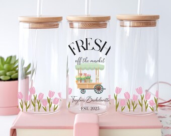 Fresh off the Market Sipper Glass , 16oz Bride to Be Glass, Newly Engaged Gift, Future Mrs. Sipper Glass, Engagement Announcement Glass
