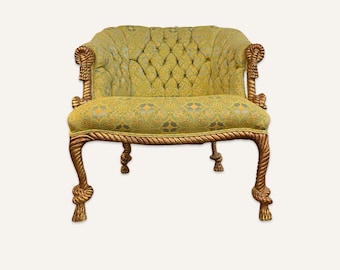 Italian Hollywood Regency Tassel Armchair