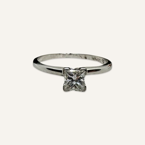 Princess Cut 1/2 Carat Diamond Engagement Ring - image 1