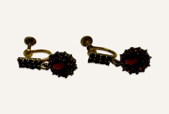 Late 19th Century Garnet Necklace and Earrings Set - image 3