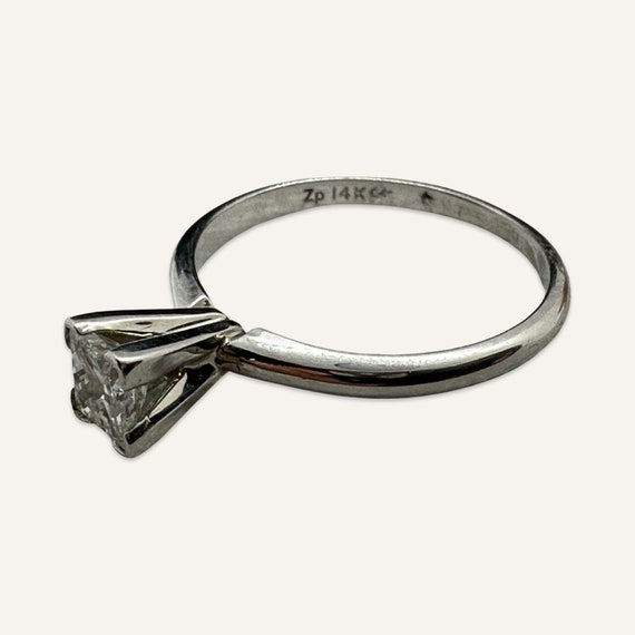Princess Cut 1/2 Carat Diamond Engagement Ring - image 2