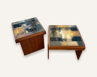 1950s Pair of Brown-Saltman Side Tables