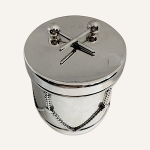 Vintage Sterling Silver Cartier Trinket Box in the Form of a Drum