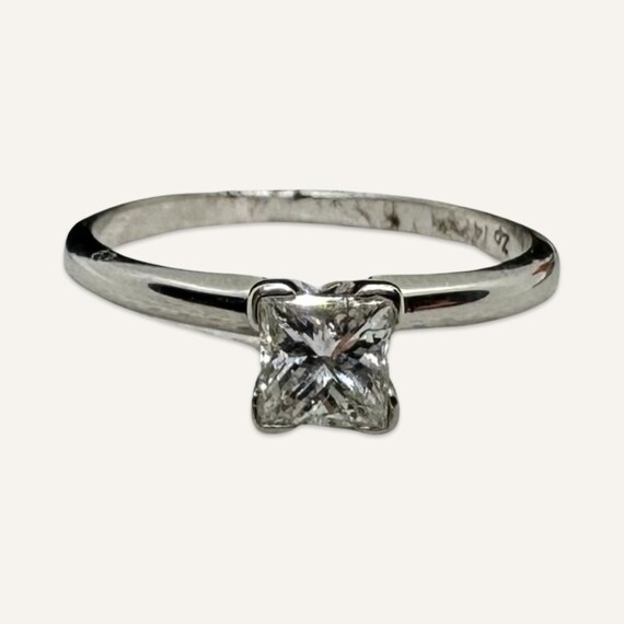 Princess Cut 1/2 Carat Diamond Engagement Ring - image 3