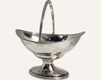 George III Swing-Handled Footed Dish by Hester Bateman