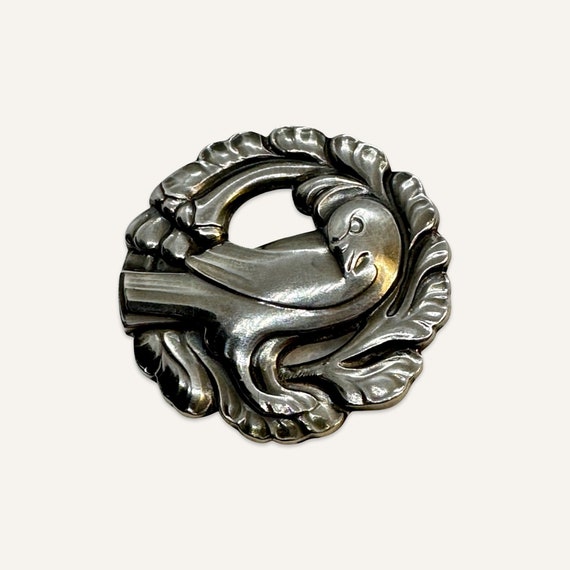 Iconic Early 20th Century Georg Jensen Dove Brooch