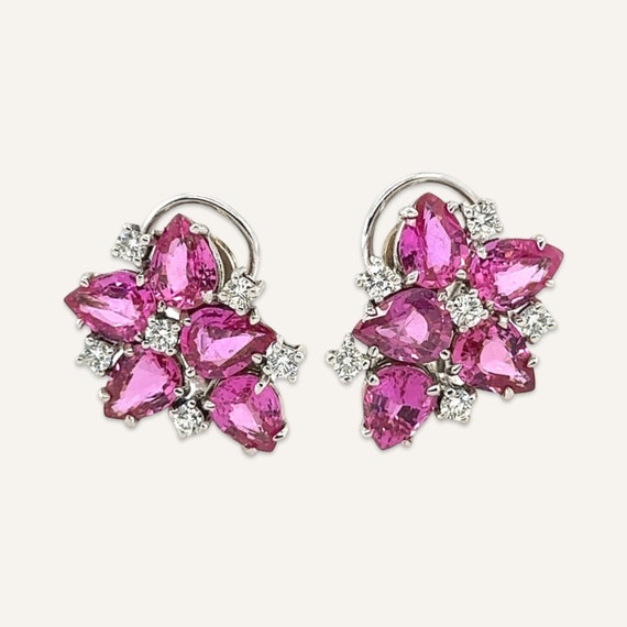 One Pair of Natural Pink Sapphire Earrings