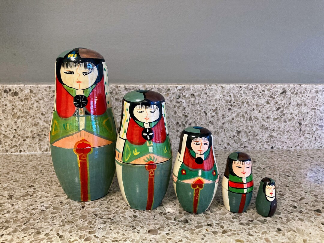 Japanese Nesting Dolls Etsy