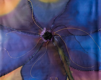 Yoni Art on Silk, Erotic Bedroom Wall Decor, Chakra Art
