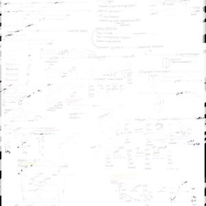 May include: A white sheet of paper filled with handwritten notes, diagrams, and text. The notes appear to be related to science or biology, with various chemical formulas and process diagrams. The text is in black ink.