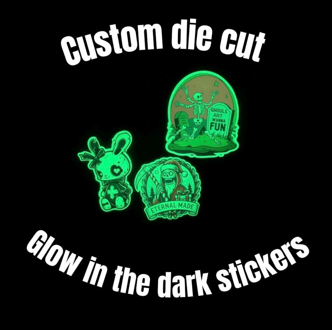 Custom Glow in the Dark Stickers | Die Cut Stickers | Custom Logo ...