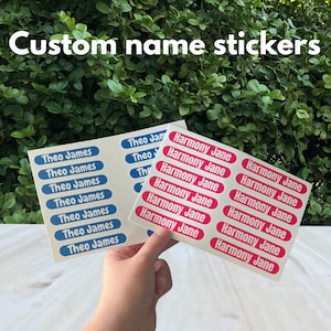 Custom Name Sticker Labels | Personalized Sticker Name Labels | Name Sticker Sheet | Custom Name Tags | Custom Name Labels | Organized Label