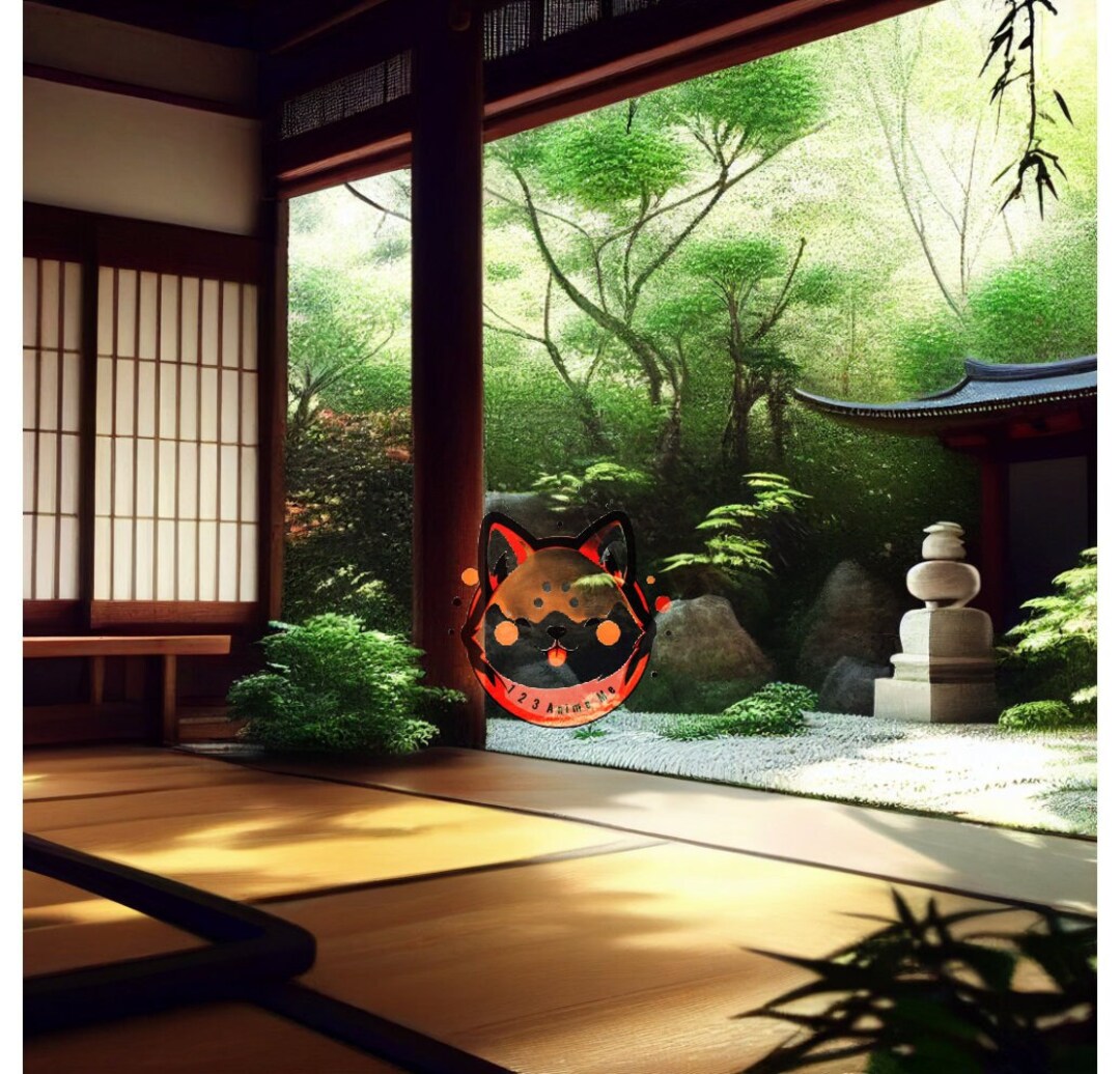 Zen Garden Zoom Background Anime Zoom Background Virtual Etsy