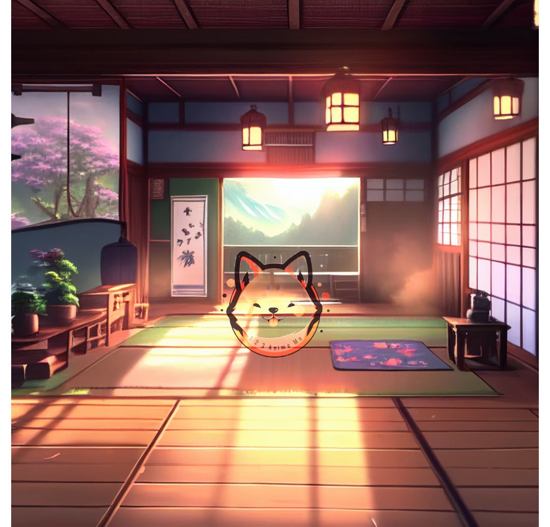 Yoga Studio Zoom Background Anime Zoom Background Virtual Etsy