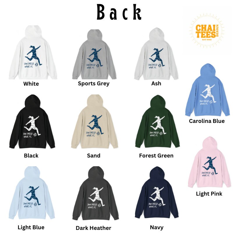 San Diego Wave FC Hooded Sweatshirt, San Diego Wave Football Team, San