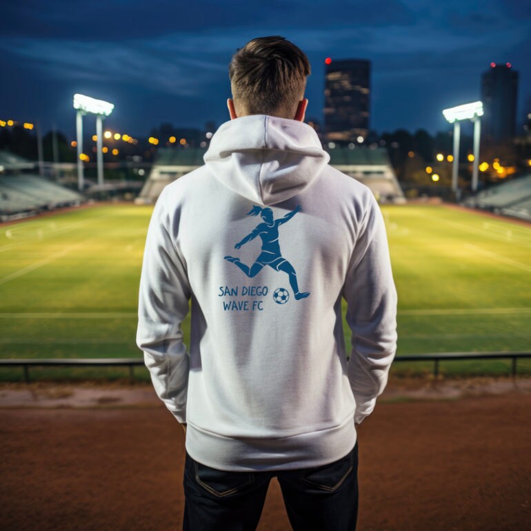 San Diego Wave FC Hooded Sweatshirt, San Diego Wave Football Team, San