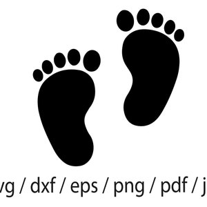 Baby Footprint Svg, Baby Feet Svg, Little Toes, Footprint Svg