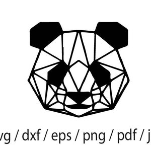 Panda Tattoo Svg, Animal Svg, Design Panda, Panda Head Svg, Panda Silhouette, Treasures