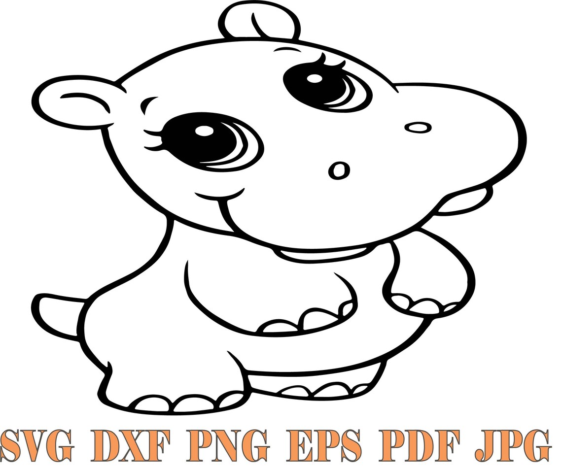 Hipo Svg,cute Baby Hipo Svg,hippopotamus Svg,river Horse Svg,animal Svg