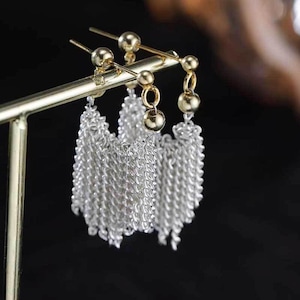 Galaxy Tassel Waterfall Earrings | Luxury Classic | 925 Silver Needle, Drop Earrings | Fashion Jewelry Vacation Wedding Party Gift Office