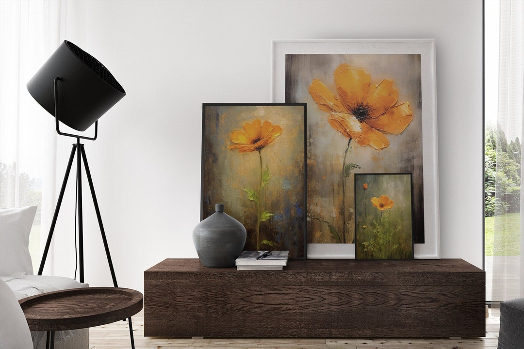 Yellow Flower Wall Art Yellow Flower Digital Wall Art Print Etsy