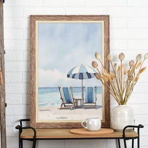Retro Style Surf Decoration Beach Wall Art Digital Download Watercolor Print Tropical Room Nautical Theme Coastal Design Poster Printable Artwork Home Display Beach House Styling Ocean Inspired Art Collection Instant Download Multiple Sizes