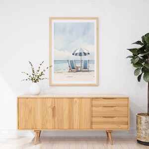 Impressão de arte de parede de praia, download de arte digital, pôster de design costeiro, estilo retrô, decoração de surf, casa, aquarela, sala tropical, náutica imagem 7