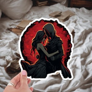 Enemies to Lovers Sticker, Kiss-Cut Sticker, Booktok Bookish Bookclub Merch, Book Lover Trope Gift, Reading Stickers, TBR Cart Sticker