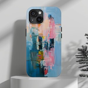 Expressionistisch canvas telefoonhoesje | Artistieke harmonie | Schilderkunstige panache