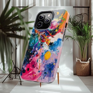 Dynamic Art Phone Case - Abstract Color Symphony Design - Vivid Artistic Smartphone Cover