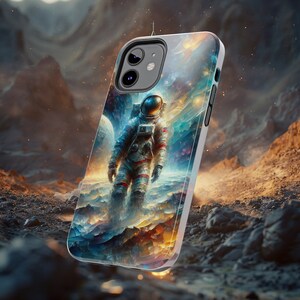 Astronaut Galaxy Art Phone Case | Vibrant Space Design Phone Case | Artistic iPhone Cover | Protective Phone Case with Astronaut Art