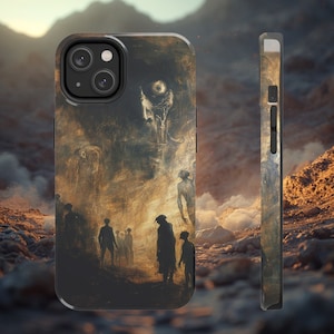 Dark Watchers Goya-Inspired Phone Case | Mysterious Shadows Design
