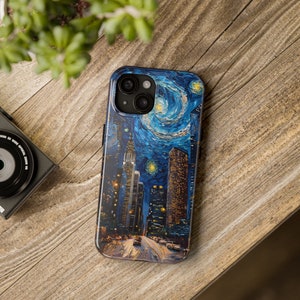 Sternenklare Nacht Skyline für iPhone | Van Gogh inspiriert | Langlebiger Schutz