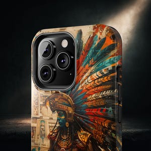 Aztec Warrior Headdress Phone Case | Tough Phone Cases