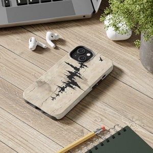 Ink Strokes Art iPhone Case | Abstract Design | Minimalist Monochrome Sleeve