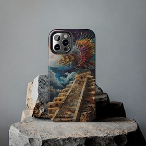 Kukulkan Quetzalcoatl Phone Case - Ancient Mayan Pyramid Art - Mayan Civilization Inspired Art - Cultural Heritage Protection
