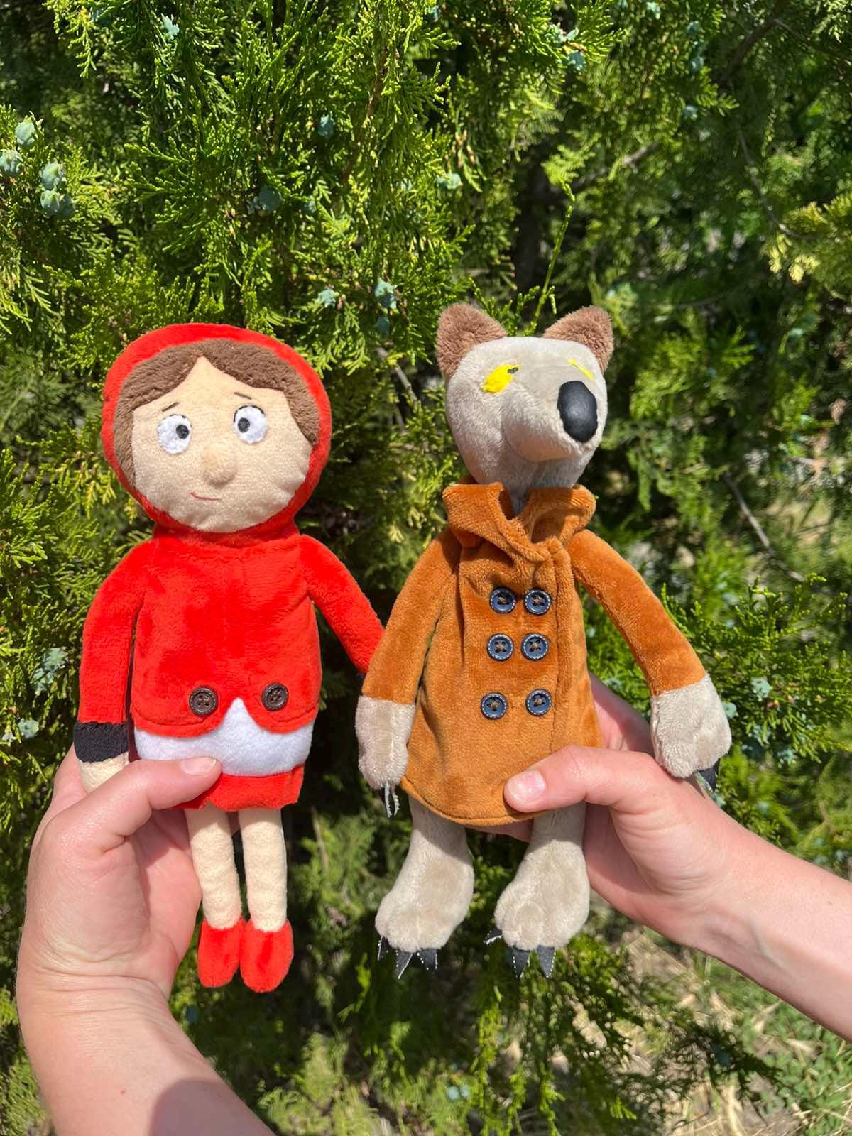Little Red Riding Hood and the Wolf from the cartoon "Tales of the Gray Wolf".