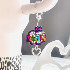 Teacher Tumbler Charm Stanley Jewelry Stanley Cup Accessories Teacher Stanley Charm Teacher Appreciation Gifts Teacher Gifts Teacher Mug