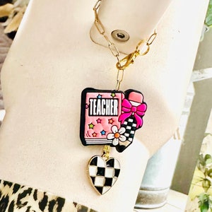 Teacher Tumbler Charm Stanley Jewelry Stanley Cup Accessories Teacher Stanley Charm Teacher Appreciation Gifts Teacher Gifts Teacher Cup