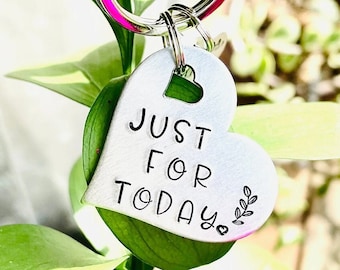 Hand Stamped Sobriety Keychain Sobriety Gift Sobriety Gift for Women Sober Anniversary Sober Gift Sober Af Recovery Keychain Recovery Gift