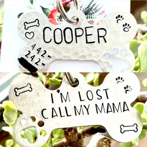 Funny Dog Tag- Dog Tag- Dog ID Tag - Hand Stamped Dog Tag - Dog Identification Tag- Dog Mom - Dog Name Tag - Dog Gift - New Dog Gift- Dog ID