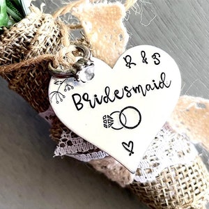 Bridesmaid Bouquet Charm Personalized Wedding GIfts Maid Of Honor Gift Wedding Bouquet Charm Wedding Keepsake Bridesmaid Gift Maid Of Honor