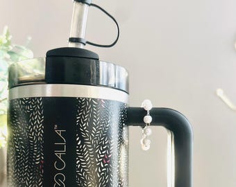 Pearl Stanley Tumbler Charm: Stainless Steel, Dainty Jewelry
