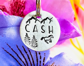 Hand Stamped Horse ID Tag: Halter/Bridle Name Plate