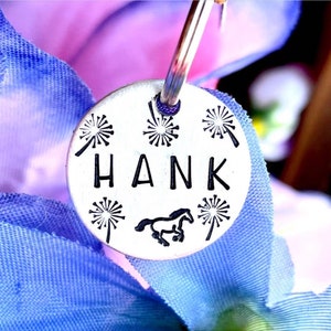 Horse ID Tag Horse Gifts Horse Halter Tag Horse Owner Gift Horse Bridal Tag Horse Halter Name Plate Horse Bridle Charm Hand Stamped Tag