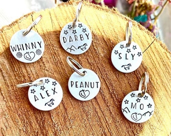 Hand Stamped Horse ID Tag, Halter/Bridle Charm