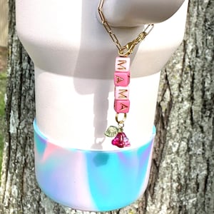 Stanley Handle Charm Stanley Charm Stanley Jewelry Floral Tumbler Accessories Stanley Cup Accessories Tumbler Charm Mothers Day Stanley Cup