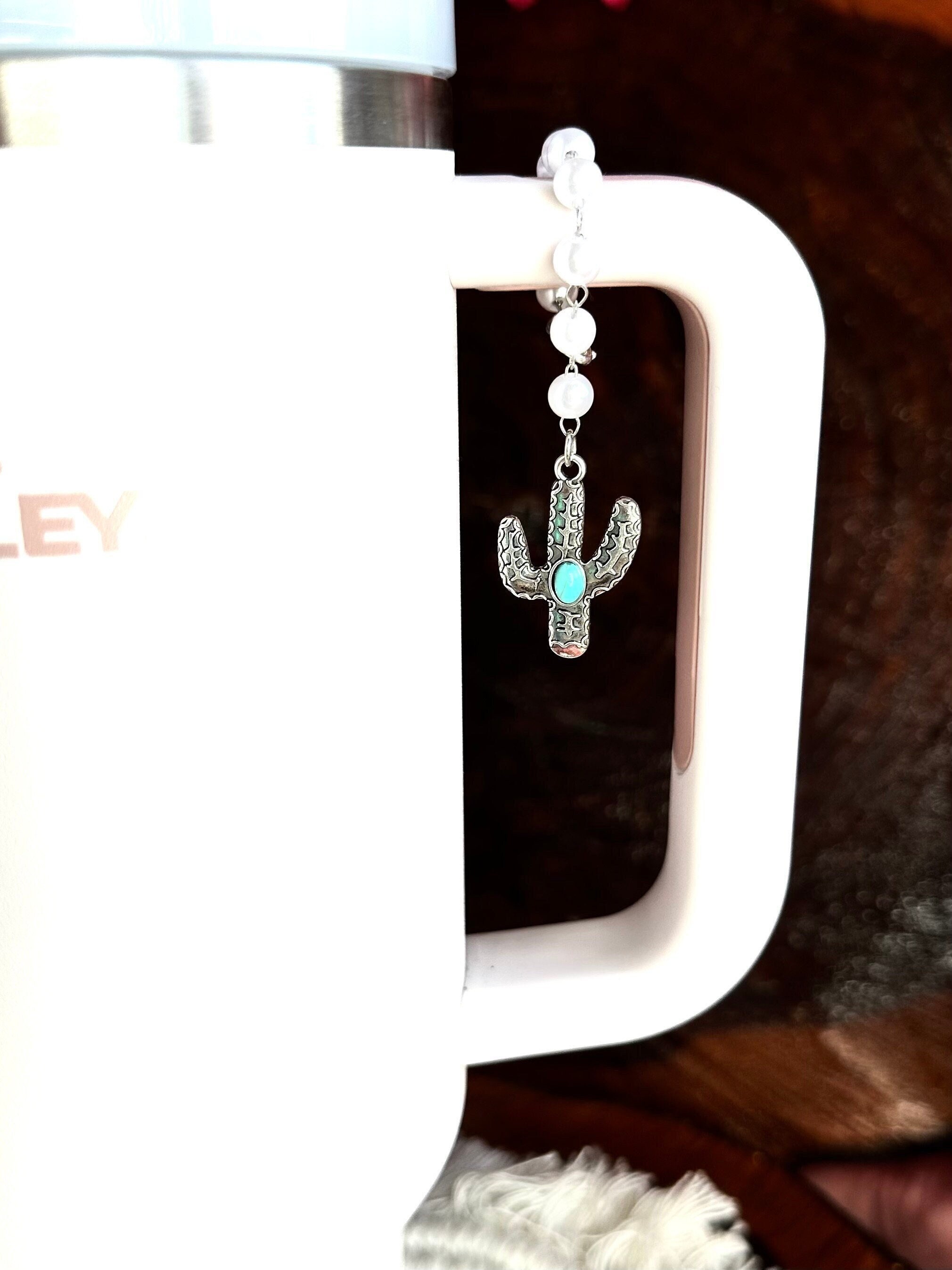 Cactus Tumbler Charm: Boho Stanley Cup Accessory - Etsy