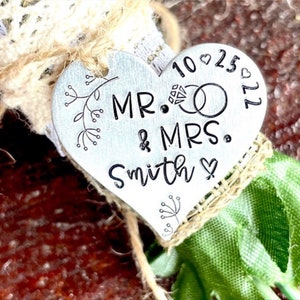 Bridesmaid Bouquet Charm Personalized Wedding GIfts Maid Of Honor Gift Wedding Bouquet Charm Wedding Keepsake Bridesmaid Gift Maid Of Honor
