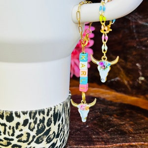 Cow Tumber Charm Cow Stanley Charm Highland Cow Stanley Jewelry Cow Tumbler Accessories Stanley Cup Accessories Western Tumbler Western Gift